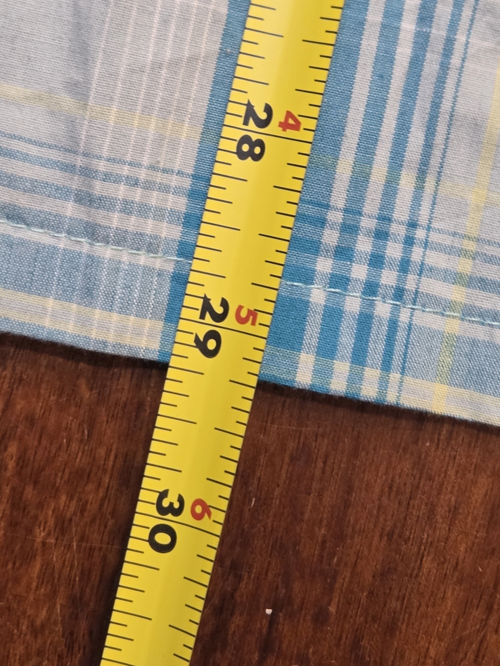 Vintage Xhilaration Babydoll Dress Blue/Green L  Seersucker Plaid Retro Y2K - Picture 5 of 7